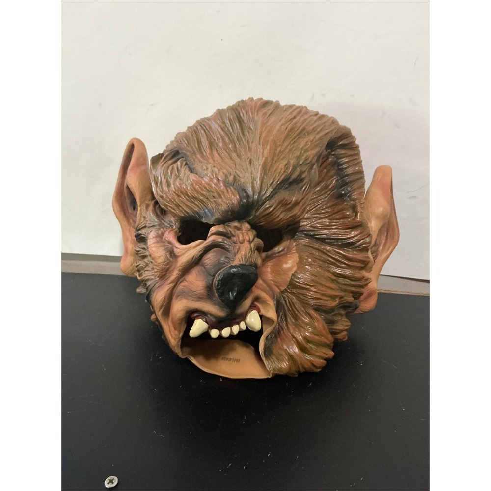 Vintage 2004 Disguise Inc. Werewolf Halloween Mask Wolfman Youth Fit